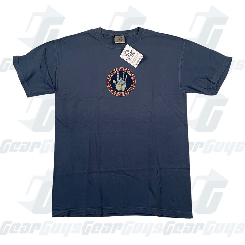 Jerry Garcia Made Live Recordings Liquid Blue T-Shirt Grateful Dead NWT M